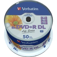 VERBATIM DVD+R dvouvrstvé 8.5GB 8X (50 ks) - Optické disky