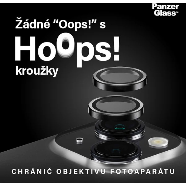 PanzerGlass HoOps ochranné kroužky Apple iPhone 15/15 Plus - Ochranné folie a skla - Obrázek Z7TS100501