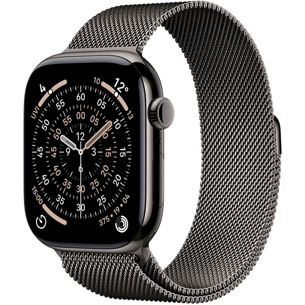 Apple Watch Series 11 Cellular (46mm) Břidlicově šedý titan s břidlicově šedým milánským tahem S/M