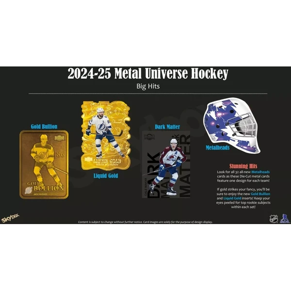 Hokejové karty 2024-25 Upper Deck Skybox Metal Universe Hockey Hobby Balíček - Hokejové karty - Obrázek Z8YE000O01