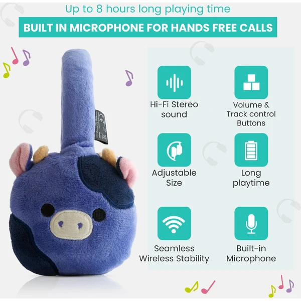 Lazerbuilt bezdrátová sluchátka Squishmallows - Ingred (plyšová) - Sluchátka - Obrázek Z9BG000K01