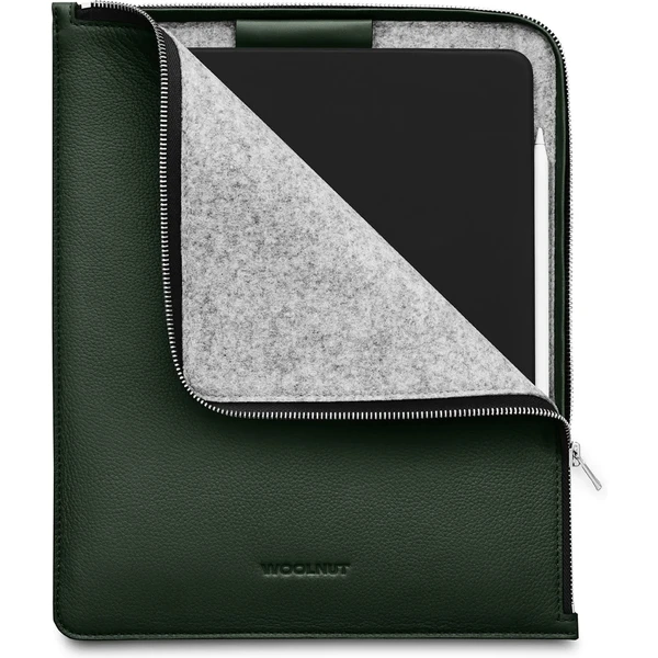 Woolnut Leather Folio kožené pouzdro iPad Pro 12,9"/iPad Pro 13"/iPad Air 13" tmavě zelené - Pouzdra - Obrázek Z9LR100501