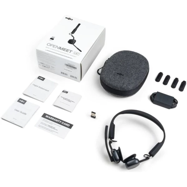 Shokz OpenMeet UC Bluetooth sluchátka před uši s adaptérem USB-A černá - Sluchátka - Obrázek Z9ZE000J01