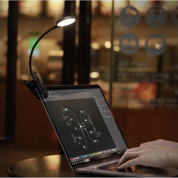Baseus Mini LED lampička s klipem šedá - Lampičky - Obrázek ZA3P600301