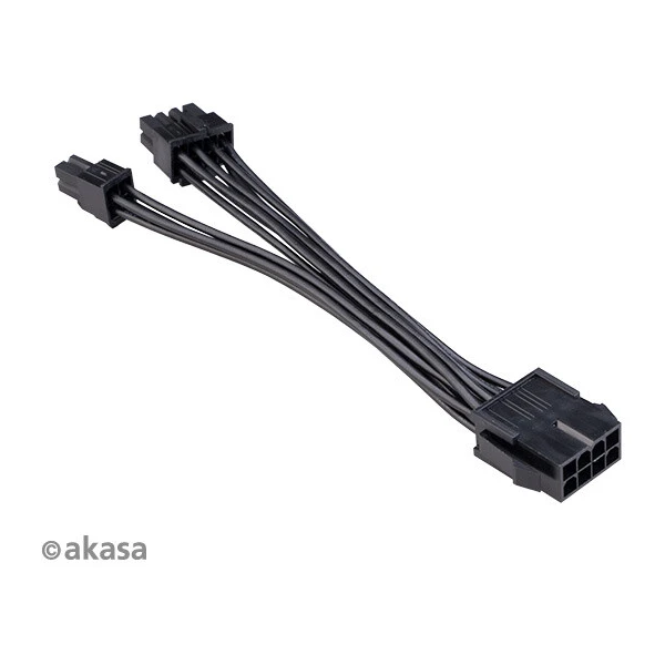 Akasa napájecí redukce 8-pin na 8+4-pin, 15cm, černý - Kabely a redukce - Obrázek ZA4X600301