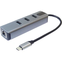 PremiumCord 4v1 USB-C Hub antracitový - USB huby