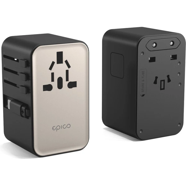 Epico UltraBoost GaN 70W univerzální cestovní adaptér EU70 titanový - Nabíječky - Obrázek ZADE000L01