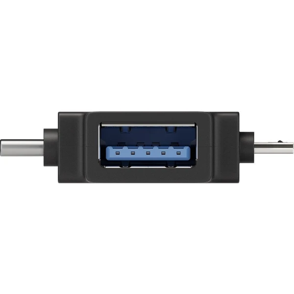 PremiumCord USB-A -> USB-C/MicroUSB-B redukce černá - Kabely a redukce - Obrázek ZAH0000401