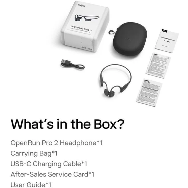 Shokz OpenRun Pro 2 Mini (USB-C) bezdrátová sluchátka černá - Sluchátka - Obrázek ZATA000N01