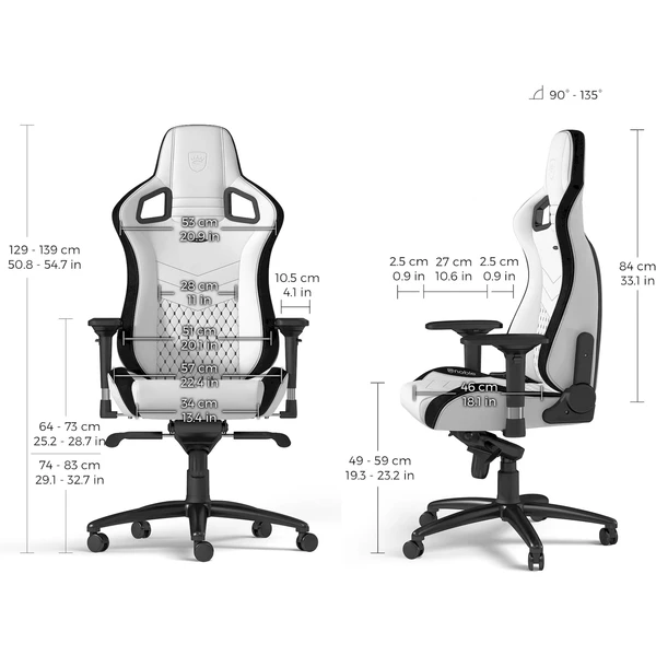noblechairs EPIC herní židle bíločerná - Židle - Obrázek ZCUA000J01