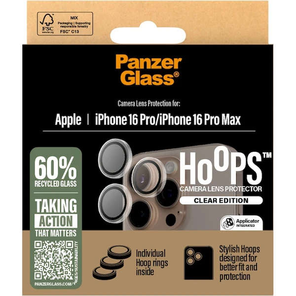 PanzerGlass® HoOps™ Apple iPhone 17 Pro/16 Pro/15 Pro/17 Pro Max/16 Pro Max/15 Pro Max čirý - Ochranné folie a skla - Obrázek ZD08000P01