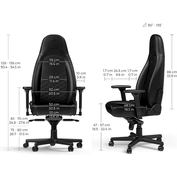 noblechairs ICON herní židle černá - Židle - Obrázek ZDUA000J01