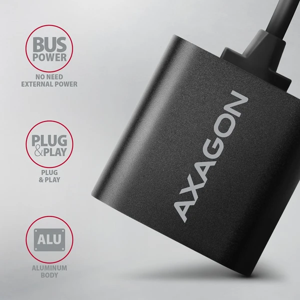 AXAGON externí zvuková karta USB 2.0 15 cm - Zvukové karty - Obrázek ZED0700301