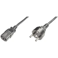 PremiumCord napájecí kabel s vidlicí k počítači 230V 2m černý - Kabely a redukce