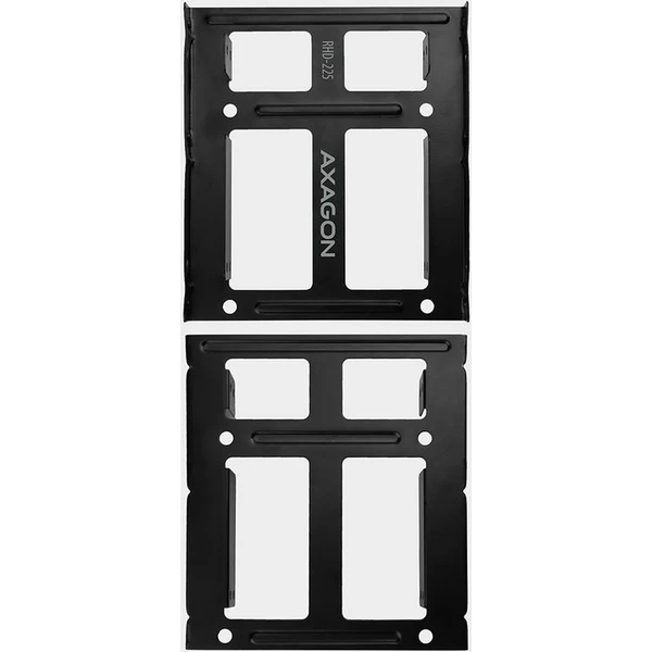 AXAGON RHD225 kovový rámeček pro 2x 2.5' HDD/SSD do 3.5' pozice montáž ventilátoru - Rámečky na disky - Obrázek ZF7HF00101