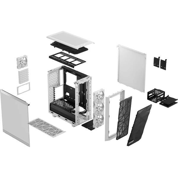 Fractal Design Meshify 2 Compact RGB TG skříň bílá - Počítačové skříně - Obrázek ZF84000601