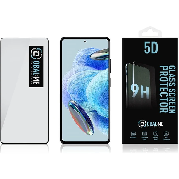 Obal:Me 5D tvrzené sklo Xiaomi Redmi Note 12 Pro 5G černé - Ochranné folie a skla - Obrázek ZFK6000701
