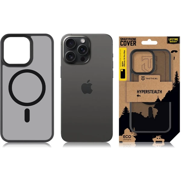 Tactical MagForce Hyperstealth kryt iPhone 15 Pro Max Asphalt - Pouzdra - Obrázek ZH59000601