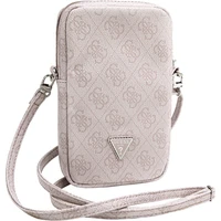 Guess PU 4G Triangle Logo Wallet Phone Bag Zipper růžový - Popruhy a crossbody