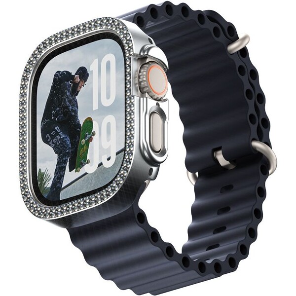 PanzerGlass® SAFE Apple Watch Ultra 2/Ultra bumper třpytivě stříbrný rámeček