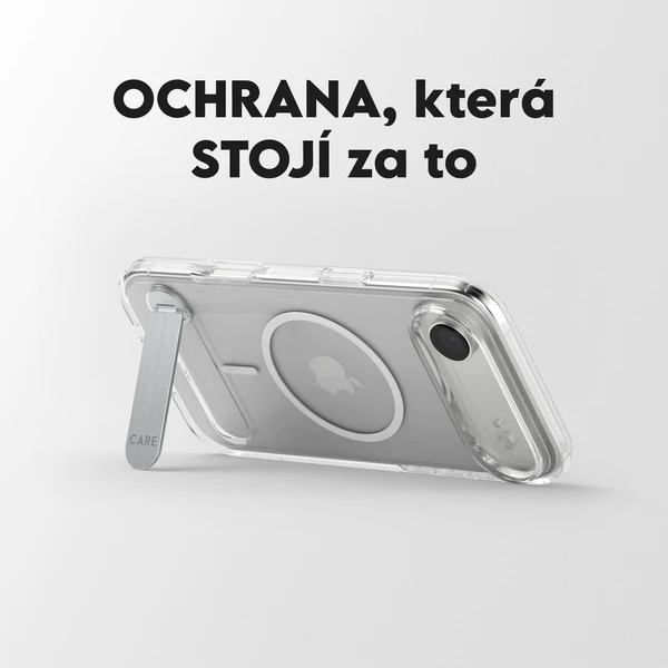 PanzerGlass® CARE Kickstand kryt s MagSafe Apple iPhone Air stříbrný/bílý - Pouzdra - Obrázek ZIDH000K01