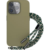 EPICO silikonový kryt se šňůrkou pro iPhone 14 Plus zelený - Pouzdra