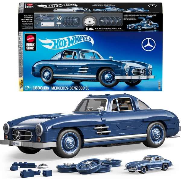 Mattel Brick Shop sestavitelný model Hot Wheels - Mercedes-Benz 300SL (Premium series) - Stavebnice - Obrázek ZLWG000K01