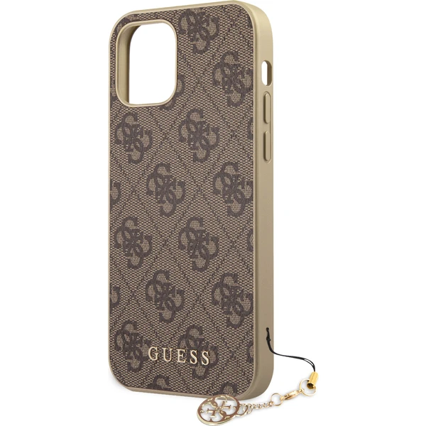 Guess 4G Charms kryt iPhone 12/12 Pro 6.1" hnědý - Pouzdra - Obrázek ZMRN500301