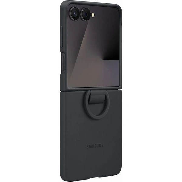 Samsung Ring Silicone Case ochranný kryt Galaxy Z Flip7 černý - Pouzdra - Obrázek ZPGE000K01