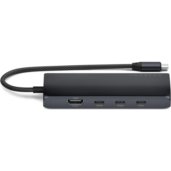 Satechi USB-C víceportový adaptér 8K s Ethernet V3 černý - USB huby - Obrázek ZPX5000O01