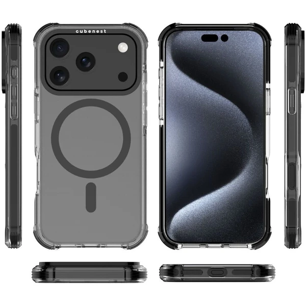Cubenest MagPro Strong Guard MagSafe kryt iPhone 17 Pro černý - Pouzdra - Obrázek ZQBK000K01
