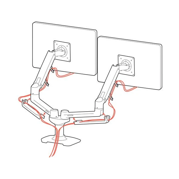 Ergotron LX Stolní ramena pro 2 monitory 37" bílé - Držáky pro obrazovky - Obrázek ZQMB100501