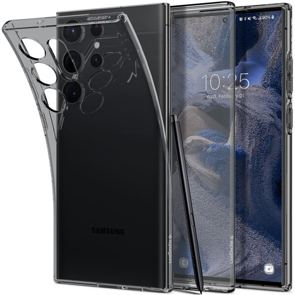 Spigen Liquid Crystal kryt Samsung Galaxy S23 Ultra kouřový