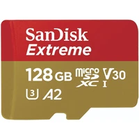 SanDisk Extreme microSDXC 128GB C10 V30 UHS-I U3 + SD Adapter - Paměťové karty