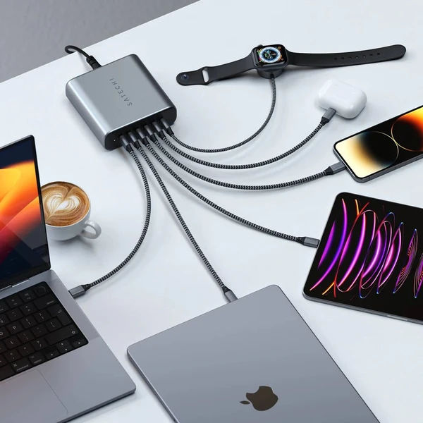 Satechi 200W 6x USB-C nabíjecí adaptér šedý - Nabíječky - Obrázek ZQW4000601