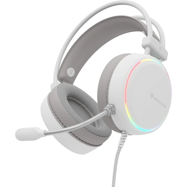Genesis Neon 613 G2 RGB headset s mikrofonem bílá - Sluchátka - Obrázek ZRBE000K01