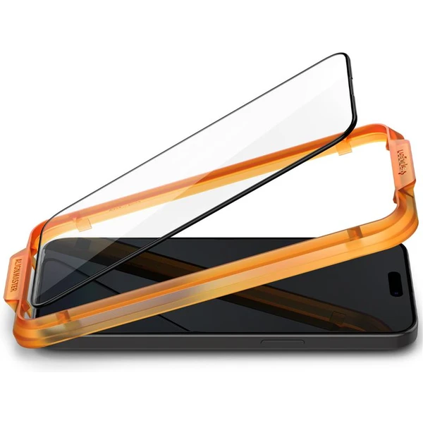 Spigen Glass tR AlignMaster 2 Pack tvrzené sklo iPhone 15 Pro černé - Ochranné folie a skla - Obrázek ZRV8000601