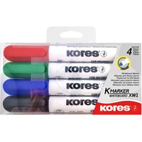 Kores K-MARKER popisovače na bílé tabule a flipcharty s kulatým hrotem 4 barvy - Popisovače