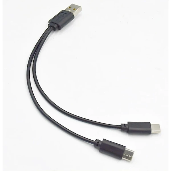 PremiumCord USB-A/2x USB-C redukce 0,3m černá - Kabely a redukce - Obrázek ZSHF000K01