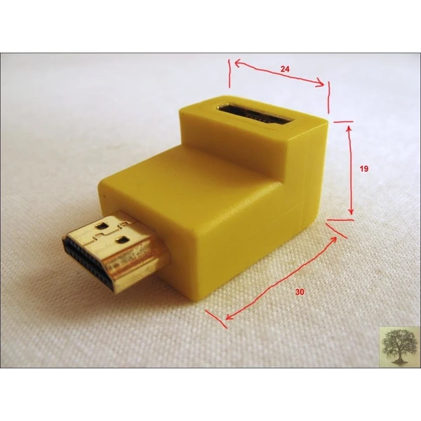 PremiumCord HDMI/HDMI redukce se zahnutým konektorem černá - Kabely a redukce - Obrázek ZUTU000501