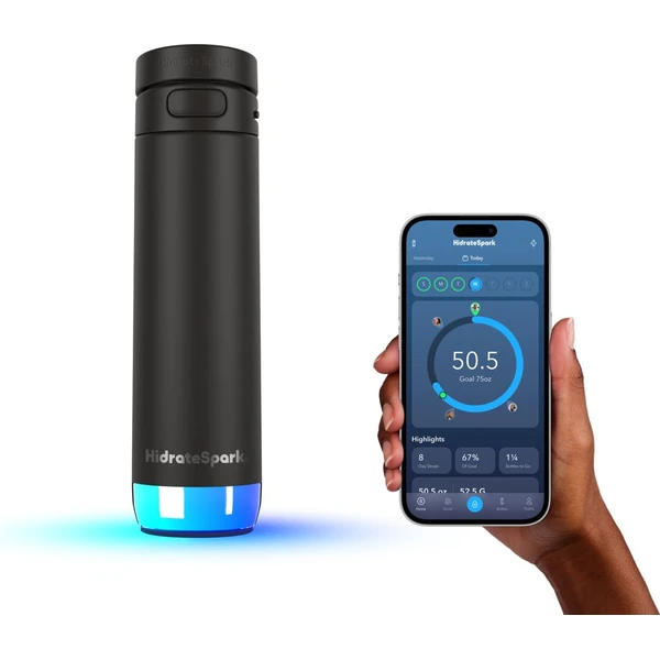 HidrateSpark PRO 2 chytrá lahev s brčkem, 621 ml černá - Chytré láhve - Obrázek ZX2H000K01