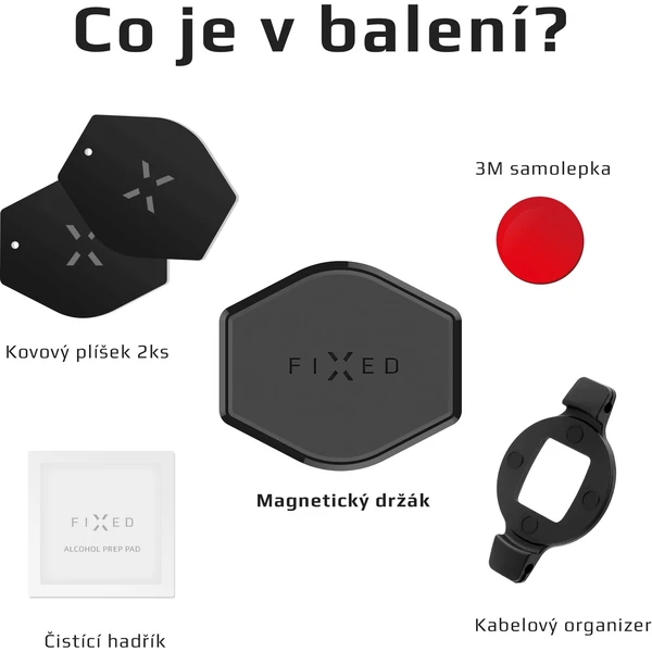 FIXED IconFlex magnetický držák na palubní desku s kloubem černý - Držáky - Obrázek ZYG2000301