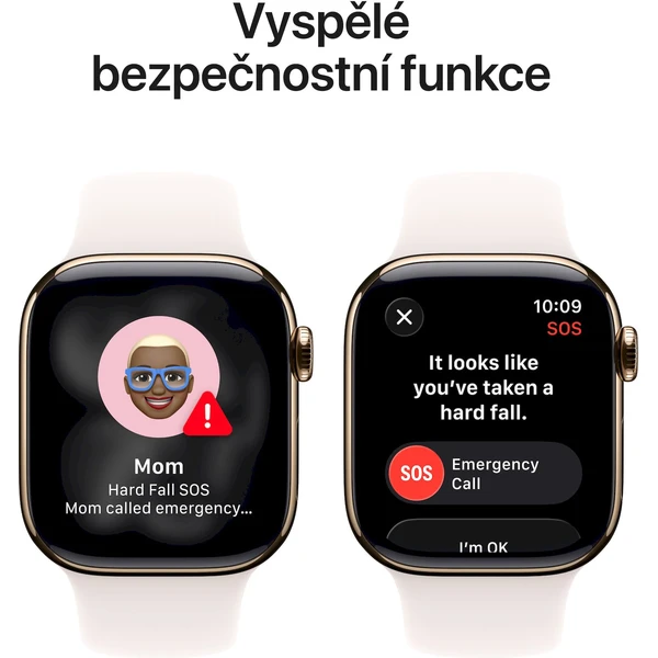 Apple Watch Series 11 Cellular (46mm) Zlatý Titan se světle ruměným sportovním řemínkem S/M - Chytré hodinky - Obrázek ZYRH000K01