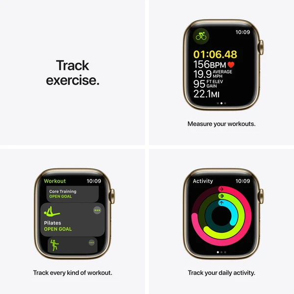 Apple Watch Series 7 Cellular 45mm ocel - Chytré hodinky - Obrázek ZYZZ000501