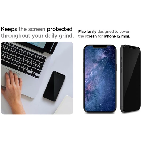 Spigen Glas tR EZ Fit tvrzené sklo iPhone 12 mini 2 ks čiré - Ochranné folie a skla - Obrázek ZZA3200401