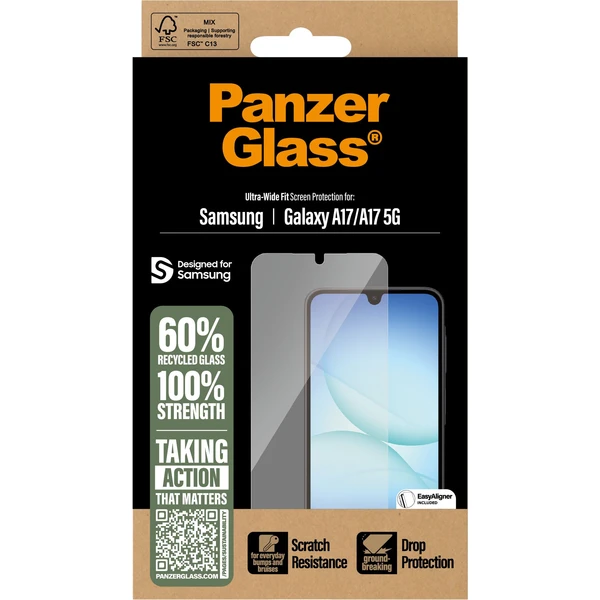 PanzerGlass® Ultra-Wide Fit sklo Samsung Galaxy A17/A17 5G/A16/A16 5G čiré - Ochranné folie a skla - Obrázek ZZPI000K01