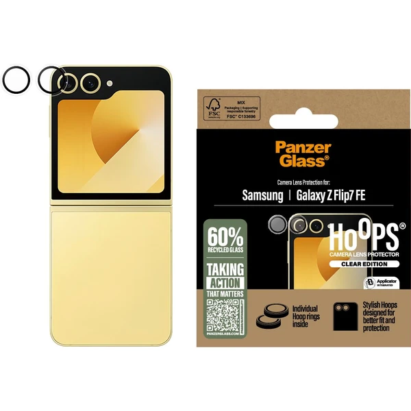 PanzerGlass® Hoops™ Samsung Galaxy Z Flip7 FE čiré - Ochranné folie a skla - Obrázek ZZQE000K01