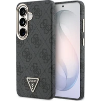 Guess PU Leather 4G Strass Triangle Logo Gold Frame Magnetic kryt Samsung Galaxy S26 černý - Pouzdra