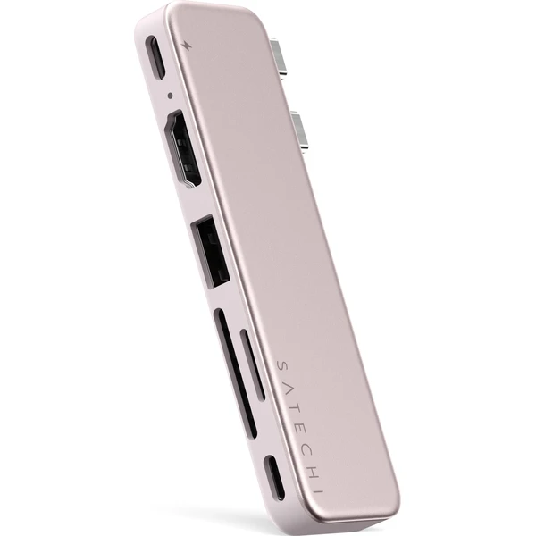 Satechi USB-C Snap Hub (MacBook Neo) ruměný