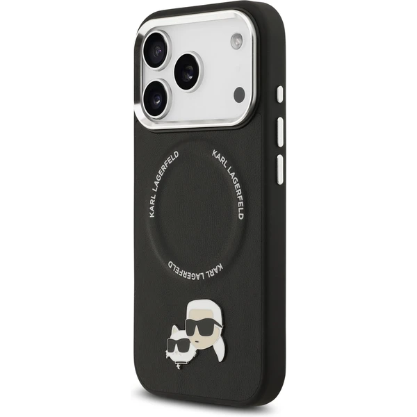 Karl Lagerfeld PU Karl and Choupette Heads Pins MagSafe kryt iPhone 17 Pro Max černý - Pouzdra - Obrázek a0491a2732084a35826ea89765b569dd